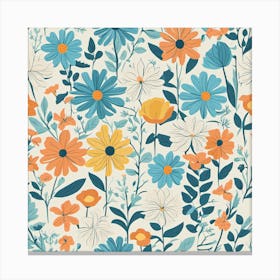 Seamless Floral Pattern Canvas Print