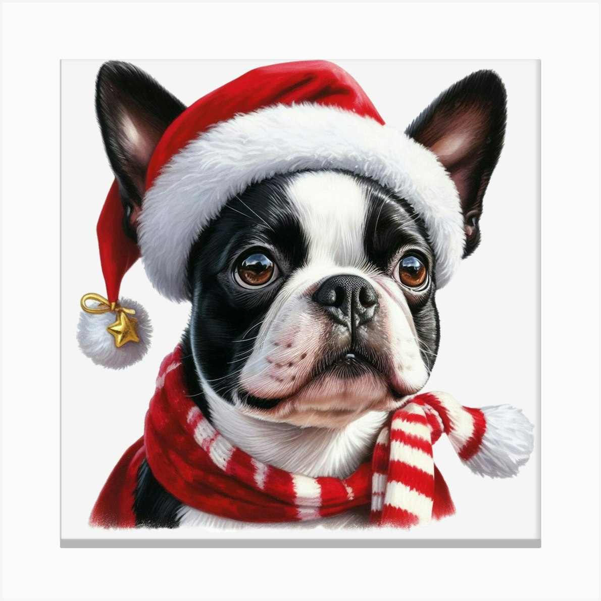 Boston Terrier 11 Canvas Print by Aloke Design