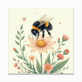 William Morris Bee Vintage Art Print (12) Canvas Print