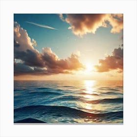 Sunset Over The Ocean 211 Canvas Print