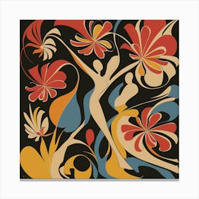 Dancers In Flowers Canvas Print