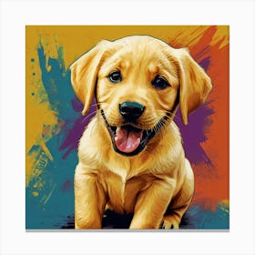 Golden Retriever Painting Canvas Print