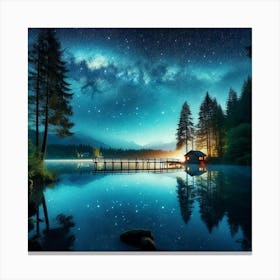 Night In The Forest 2 Canvas Print