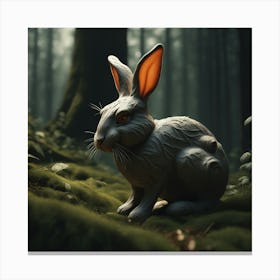 Bunny In Forest Perfect Composition Beautiful Detailed Intricate Insanely Detailed Octane Render T (8) Canvas Print