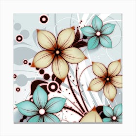 Abstract Flowers Canvas Print