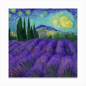 Lavender Fields At Sunset Canvas Print