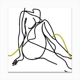 Woman Sitting 1 Canvas Print