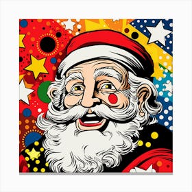 Santa Claus - Abstract Christmas 1 Canvas Print