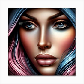 Face Of A Woman Canvas Print