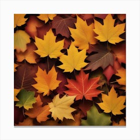 Autumn's Symphony of Leaves 2 Canvas Print