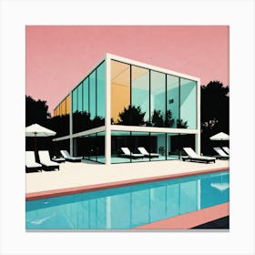 House By The Pool 8 Canvas Print