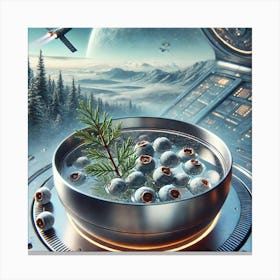 Juniper Berry Splash Scifi Canvas Print