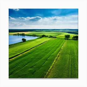 Grass Peace Air Structure Pasture Soy Bean High Country Rural Green Farm Overhead Natur (5) Canvas Print