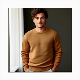 Mock Up Jumper Blank Plain Sweater Pullover Knit Cotton Wool Fleece Soft Comfy Cozy M (33) Canvas Print