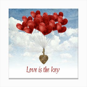 Love Is The Key 1 Canvas Print