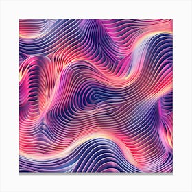 Abstract Wavy Pattern Canvas Print