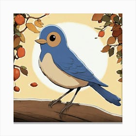 Beatrice The Bluebird From Over The Garden Wall In Canvas Print