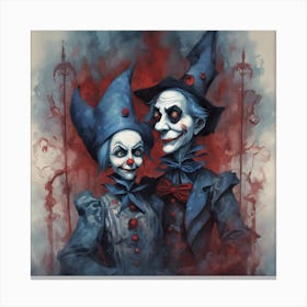 Clown Couple Canvas Print