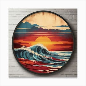 Sunset Over The Ocean Canvas Print