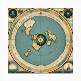 Map Of The World 6 Canvas Print