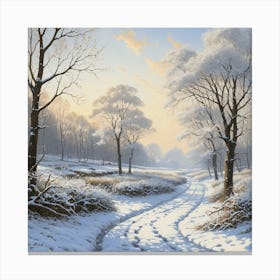 Snowy Path Canvas Print