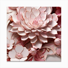 Flowers In Pink Canvas Print