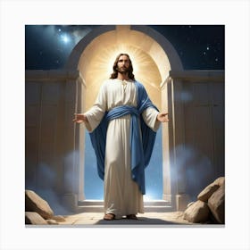 Jesus In The Doorway Canvas Print