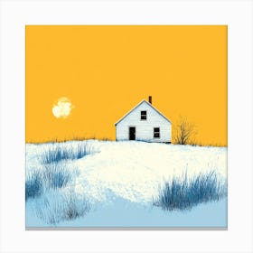 House In The Snow 5 Canvas Print