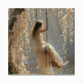 Girl On A Swing Canvas Print