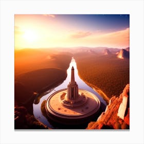 Temple In The Desert 3 Canvas Print