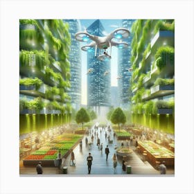 Futuristic Cityscape 23 Canvas Print