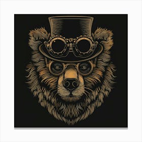 Steampunk Bear 14 Canvas Print