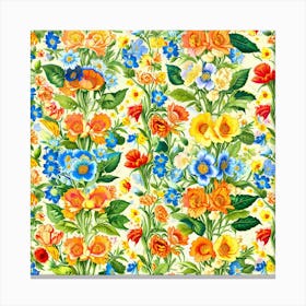 Russian Floral Pattern Canvas Print