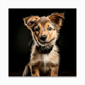 Portrait Of A Puppy Canvas Print