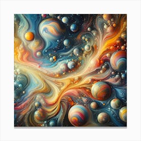 Abstract Nebula Painting Canvas Print