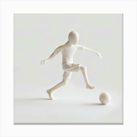 Soccer Player Kicking A Ball 1 Canvas Print