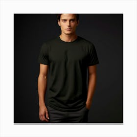 Mock Up Tshirt Blank Plain Cotton Unprinted Simple Minimalist Canvas Customizable Basic (5) Canvas Print