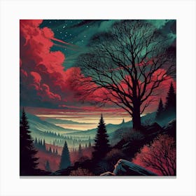 Night In The Woods 3 Canvas Print