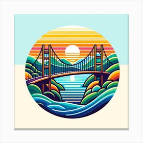 Bridge Over water Canvas Print