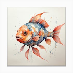 Fish Watercolor Painting 1 Canvas Print