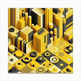 3d City Canvas Print