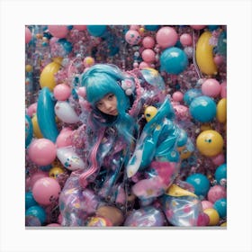 Cyberpunk Balloon Girl Canvas Print