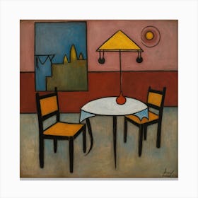 With Umbrella, Paul Klee Dining Room 4 Canvas Print