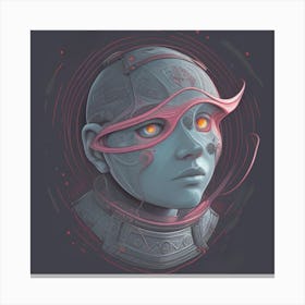 Face Of The Future ai art Canvas Print