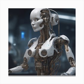 Futuristic Female Robot 24 Canvas Print