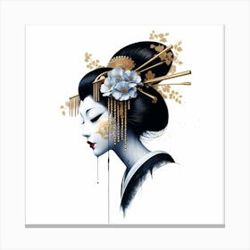 Creativel Geisha Illustration 125 Canvas Print