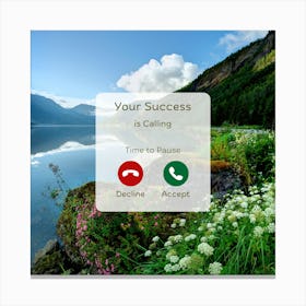 Success Call, Wall Art Canvas Print