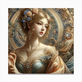 Victorian Woman Painting Canvas Print