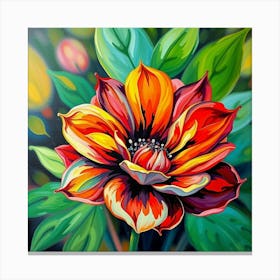 Dahlia Flower Canvas Print