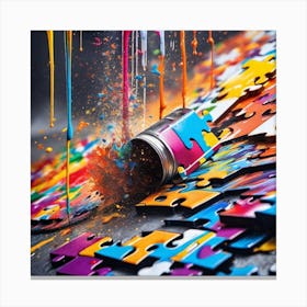 Puzzled rain Canvas Print